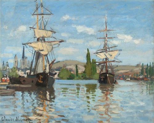 Een Paar Schepen voor Anker Schilderen op Nummers