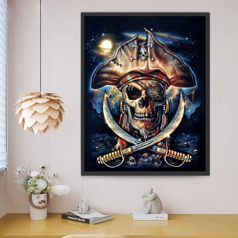 Een Piraten-schedel Schilderen op Nummers