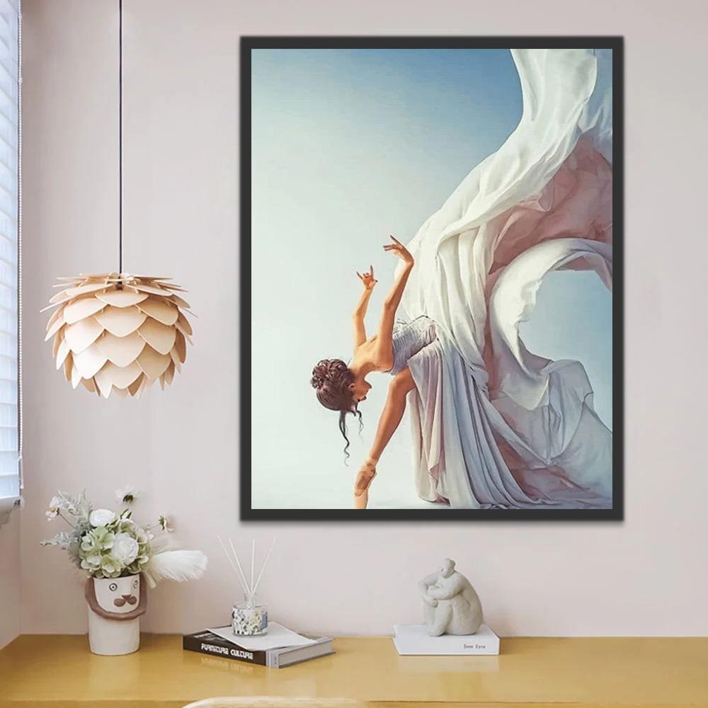 Een Sublieme Balletdanseres Schilderen op Nummers