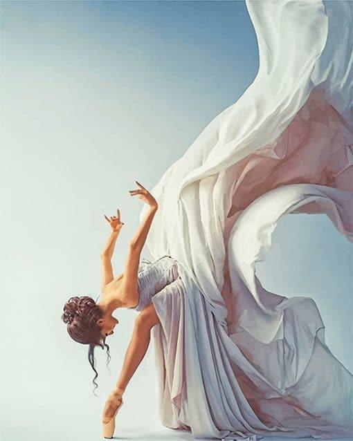 Een Sublieme Balletdanseres Schilderen op Nummers