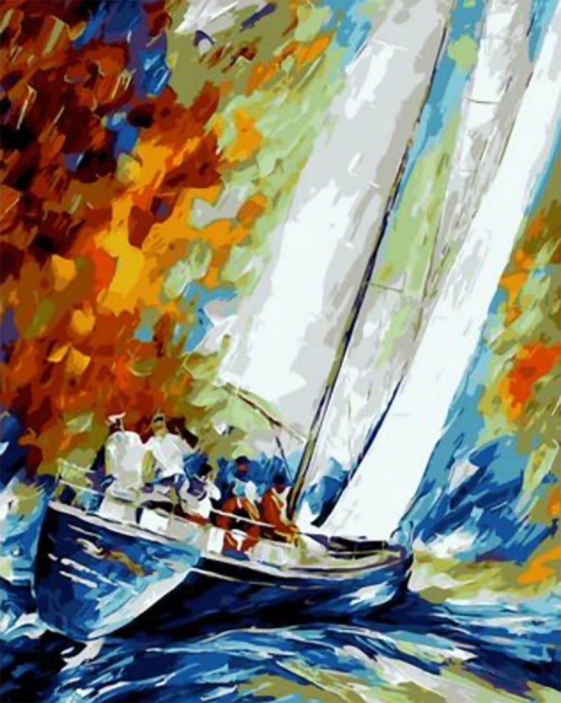 Een Volle Roeiboot Schilderen op Nummers