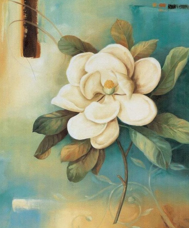 Een Witte Vlinderorchidee Schilderen op Nummers
