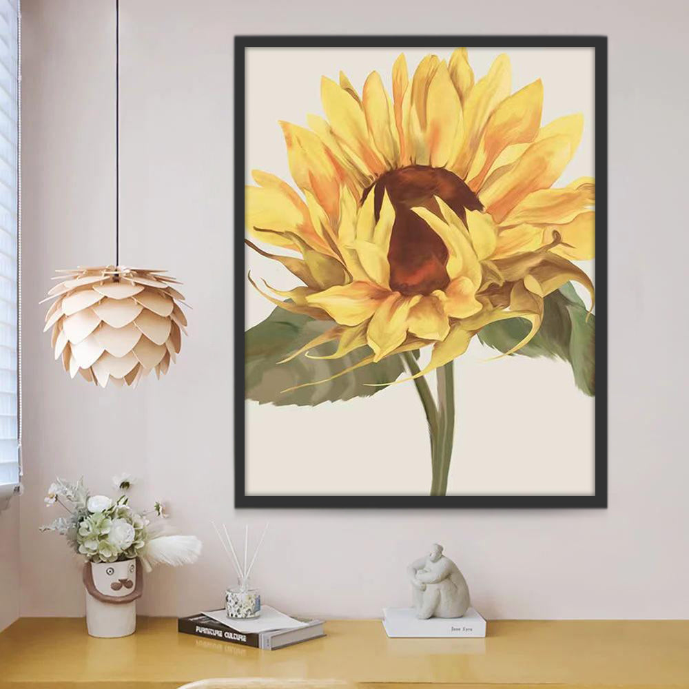 Een Zonnebloem Schilderen op Nummers