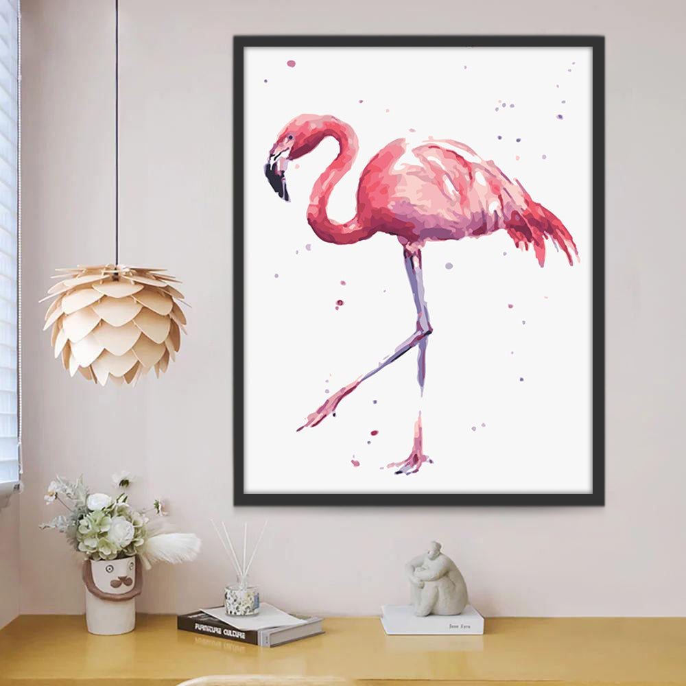 Eenzame Flamingo Schilderen op Nummers