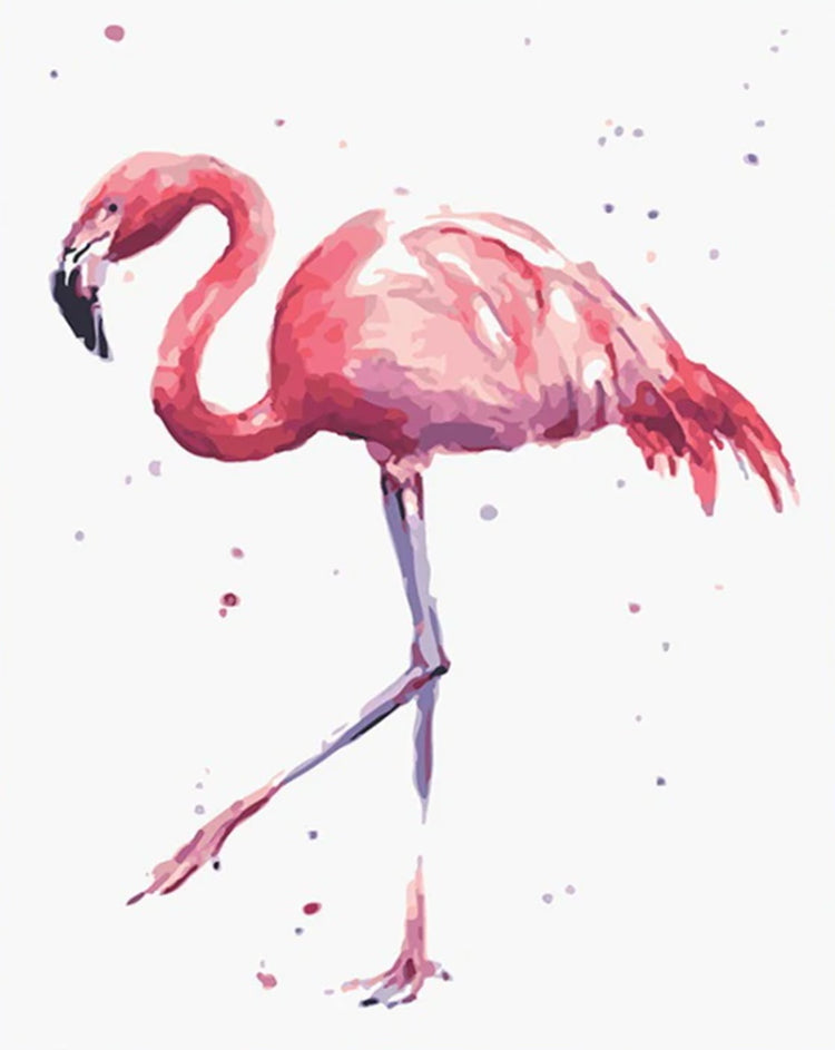 Eenzame Flamingo Schilderen op Nummers