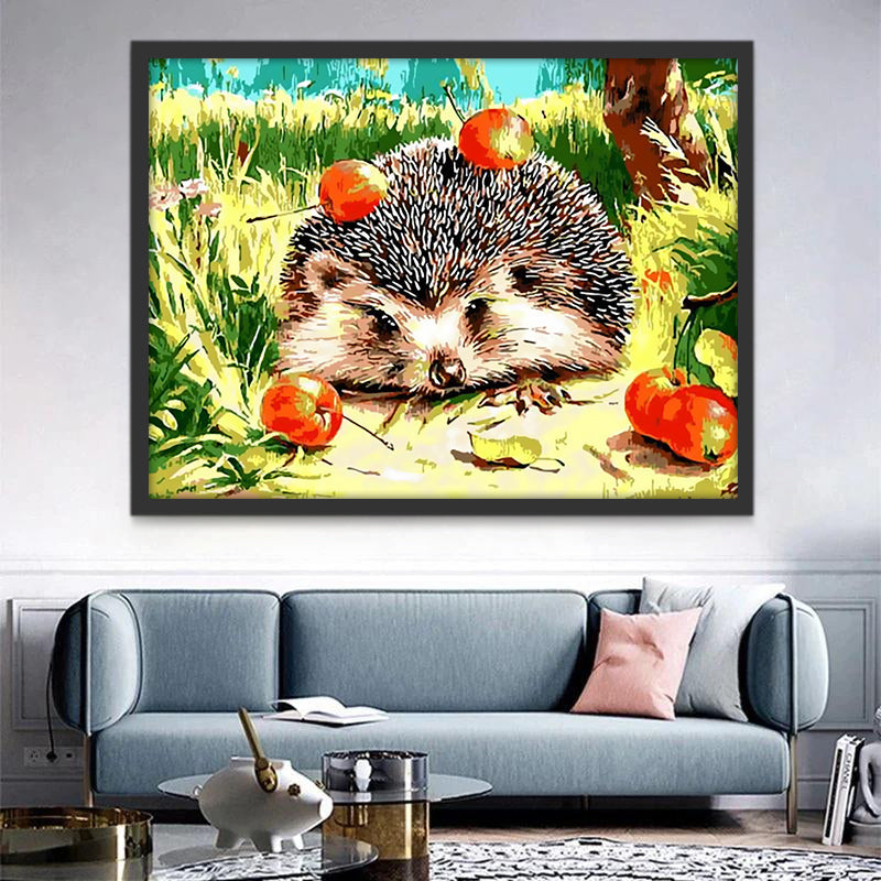 Egel onder de fruitboom Schilderen op Nummers