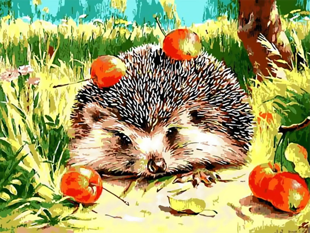 Egel onder de fruitboom Schilderen op Nummers