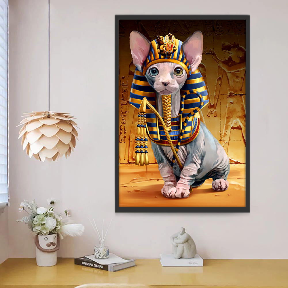 Egyptische Farao Kat Schilderen op Nummers