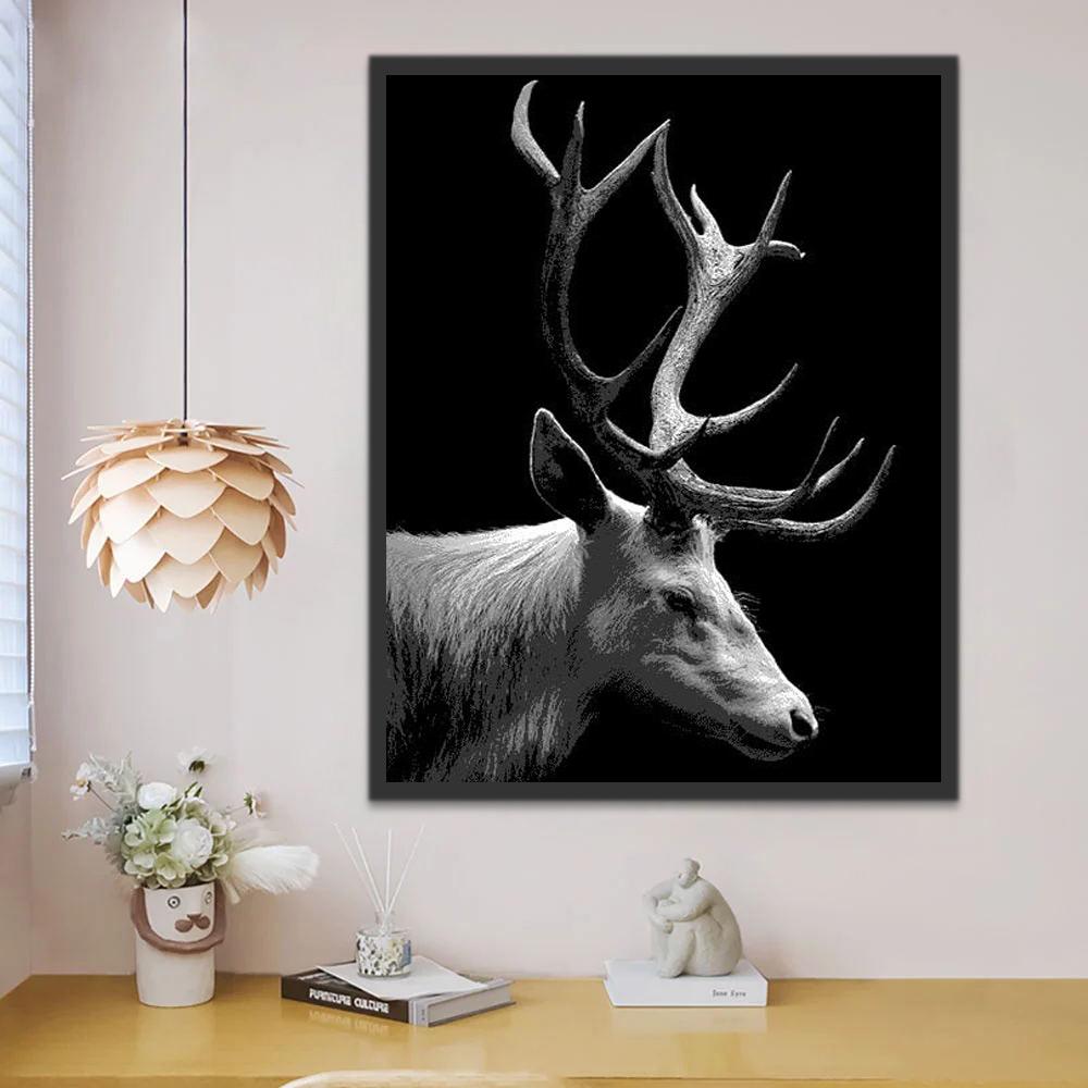 Eland in het Donker Schilderen op Nummers