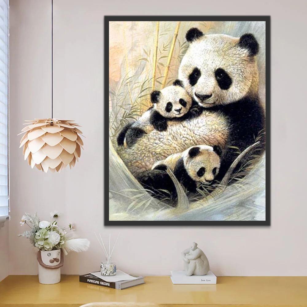 Familie Panda Schilderen op Nummers