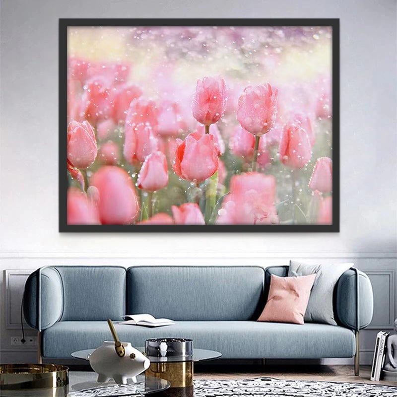 Fantasie Roze Tulpen Schilderen op Nummers