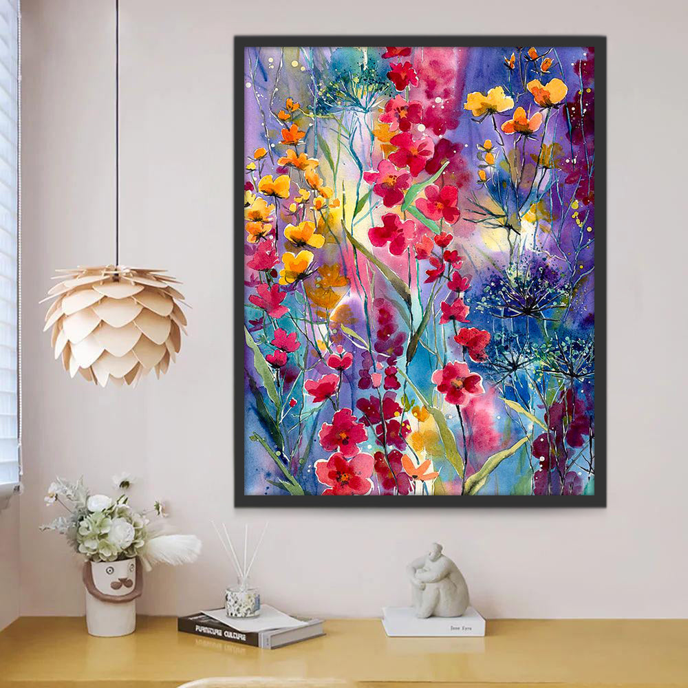 Fantasiedal met bloemen Schilderen op Nummers