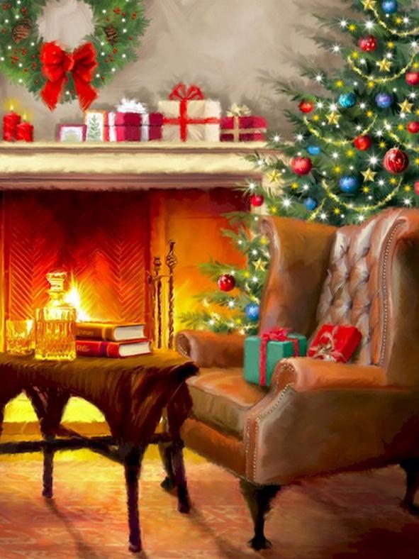 Feestelijke Kerstversieringen in Huis Schilderen op Nummers