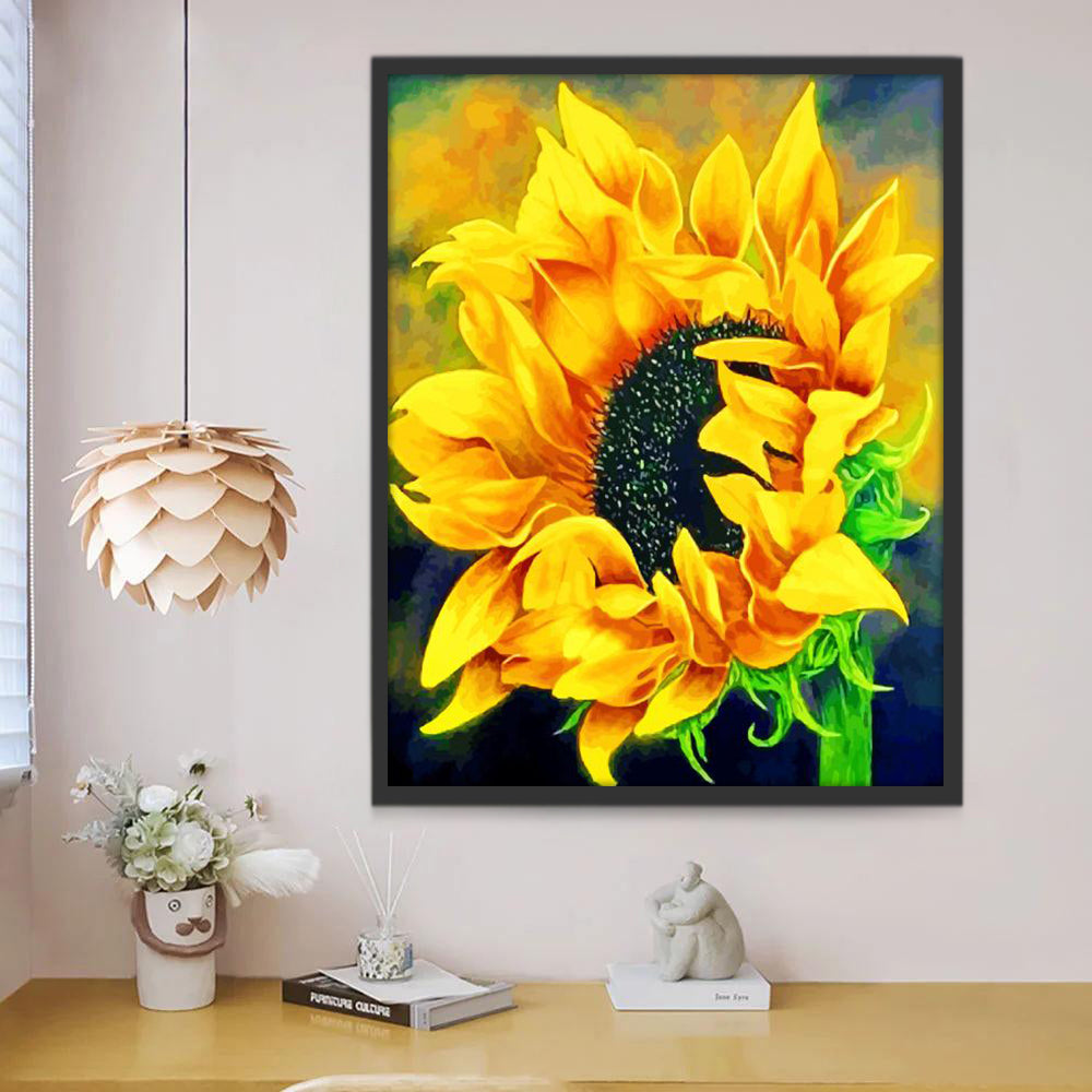 Felgekleurde Zonnebloem Schilderen op Nummers