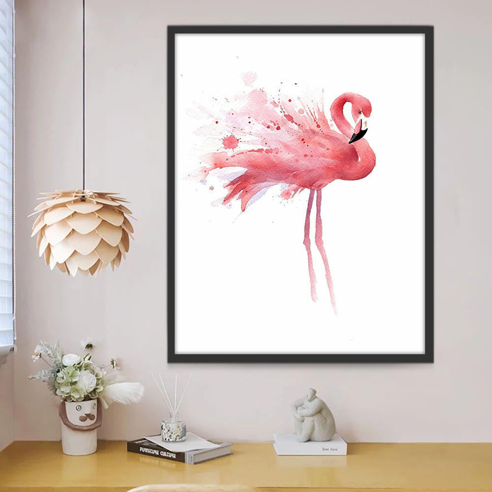 Flamingo in Aquarelstijl Schilderen op Nummers