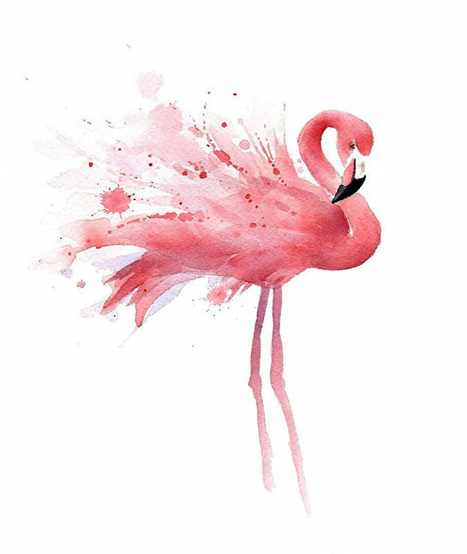 Flamingo in Aquarelstijl Schilderen op Nummers