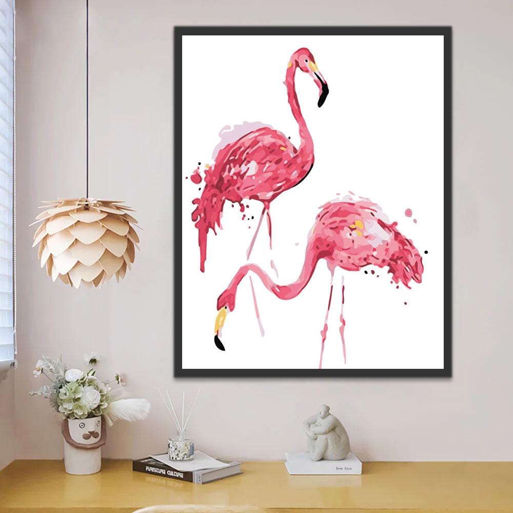 Flamingos Schilderen op Nummers