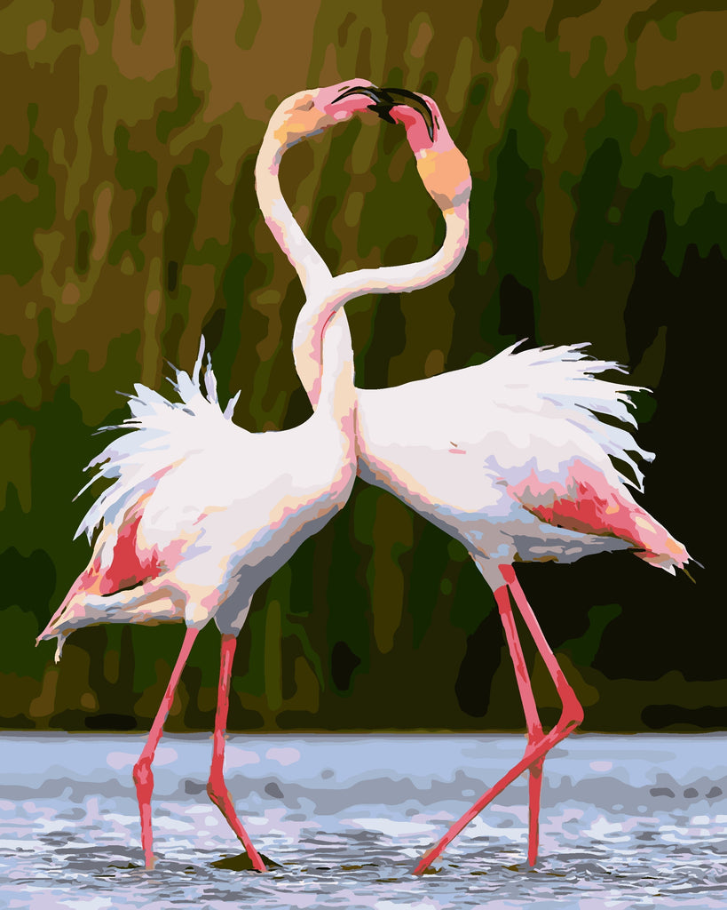 Flamingos Schilderen op Nummers