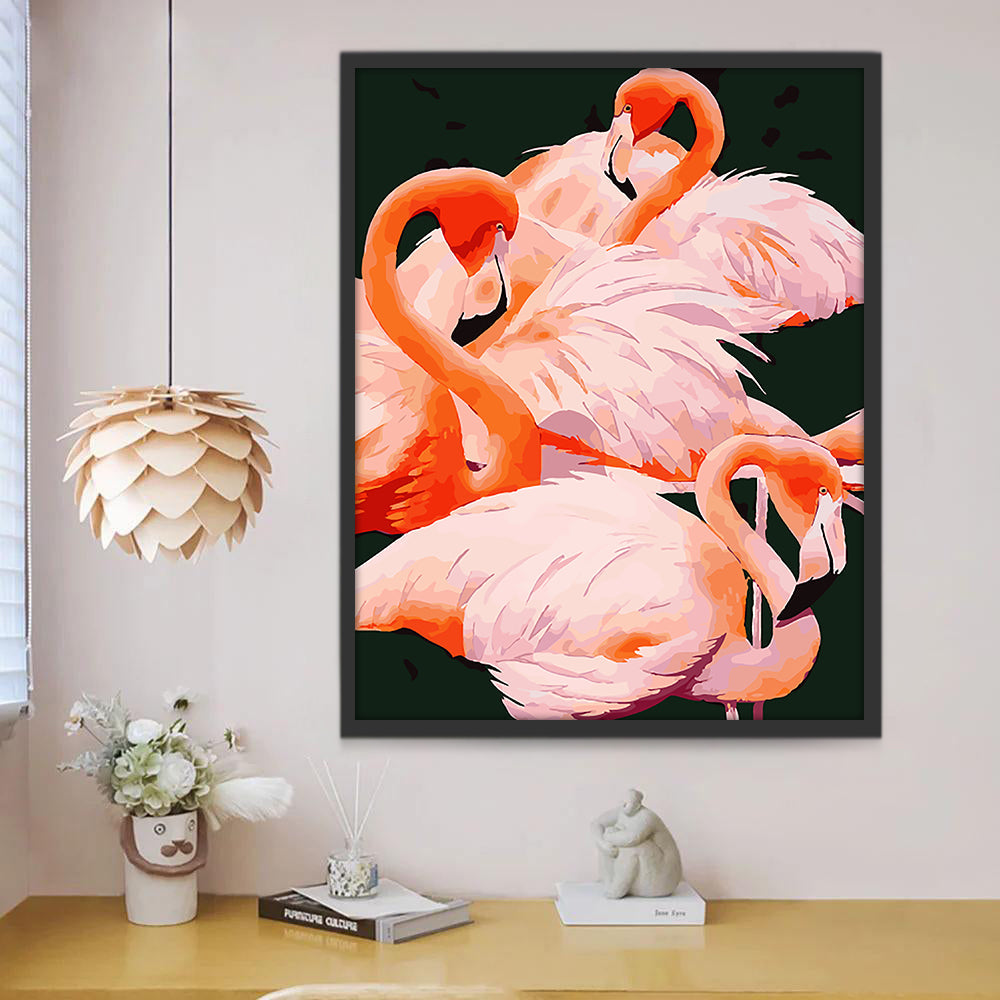 Flamingos Schilderen op Nummers