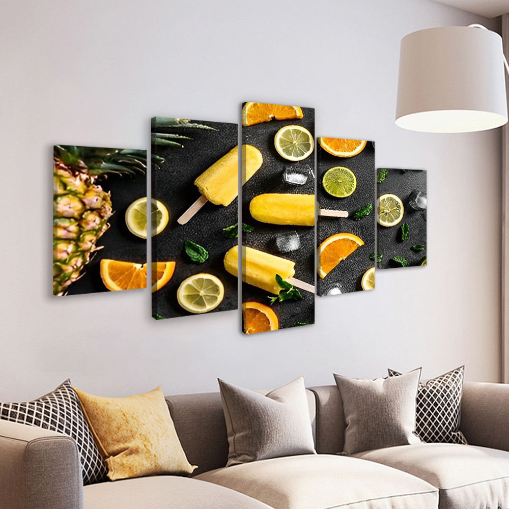 Fruit en Ijs 5 Platen Schilderen op Nummers