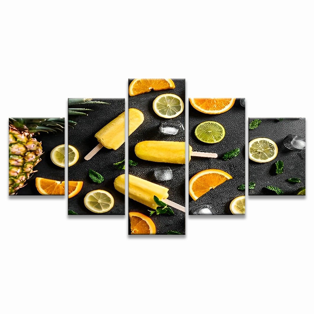 Fruit en Ijs 5 Platen Schilderen op Nummers