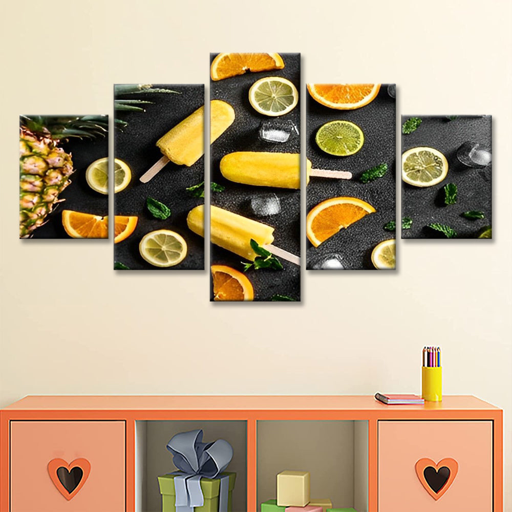 Fruit en Ijs 5 Platen Schilderen op Nummers