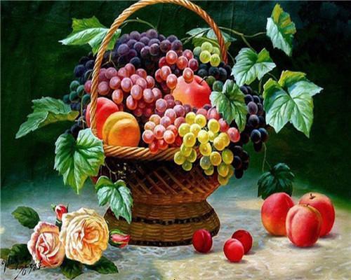 Fruit en Rozen Schilderen op Nummers