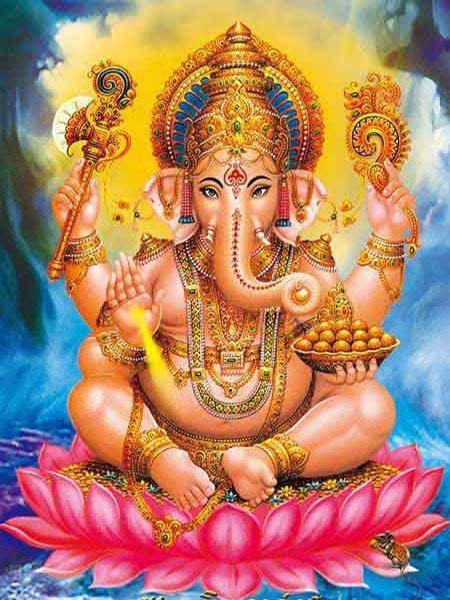 Ganesha die op de Lotus Zit Schilderen op Nummers