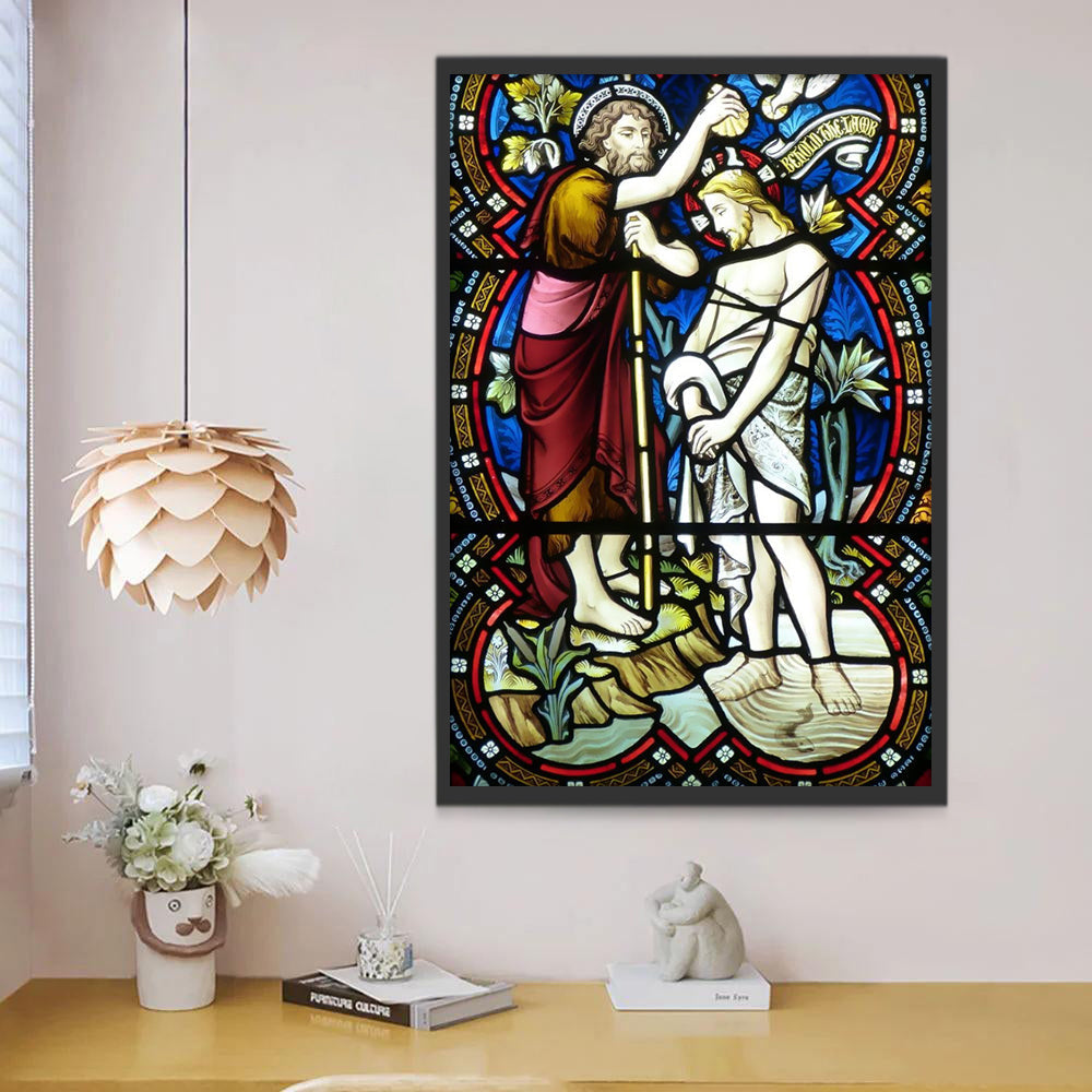 Gebrandschilderde Ramen in de Kerk Christendom Schilderen op Nummers