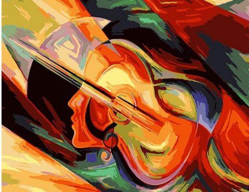 Gekleurde Cello Schilderen op Nummers