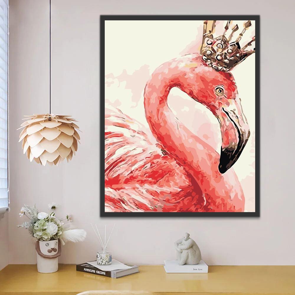 Gekroonde Flamingo Schilderen op Nummers