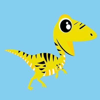 Gele Dinosaurus Schilderen op Nummers