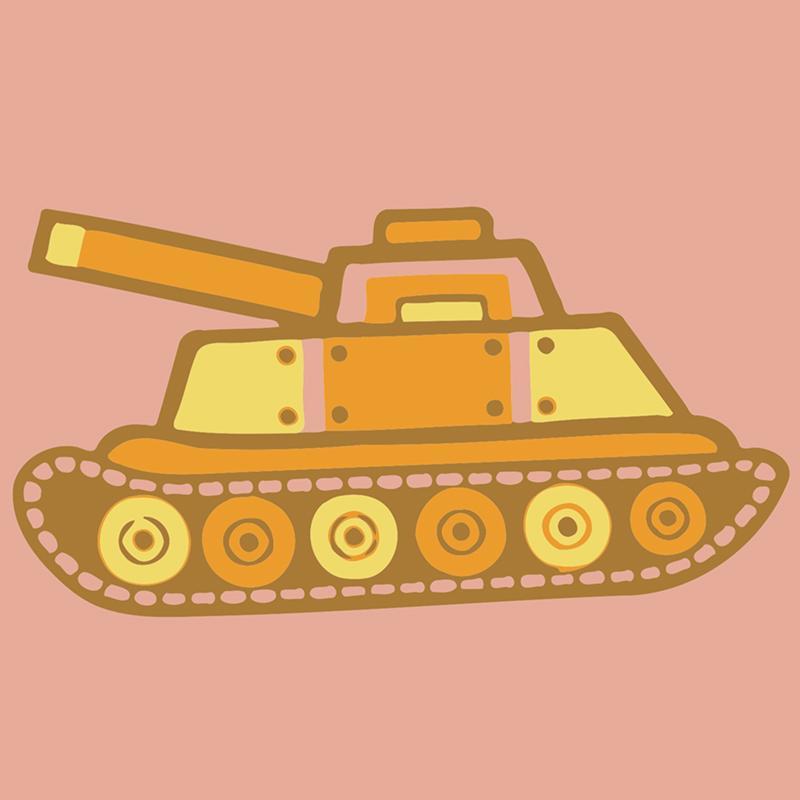 Gele Tank Kinderen Schilderen op Nummers