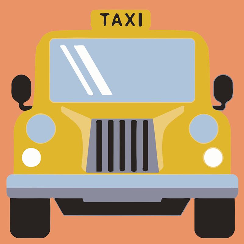 Gele Taxi Schilderen op Nummers