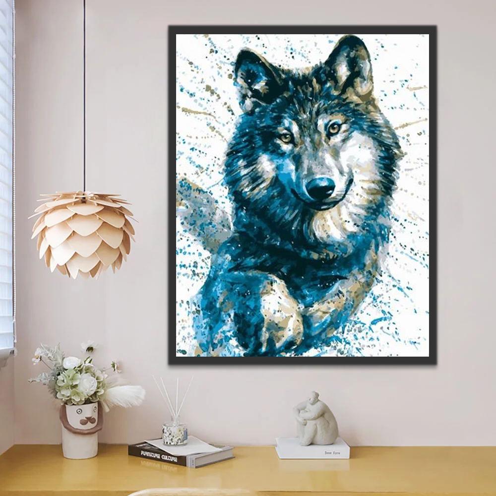 Gelukkige Wolf Schilderen op Nummers