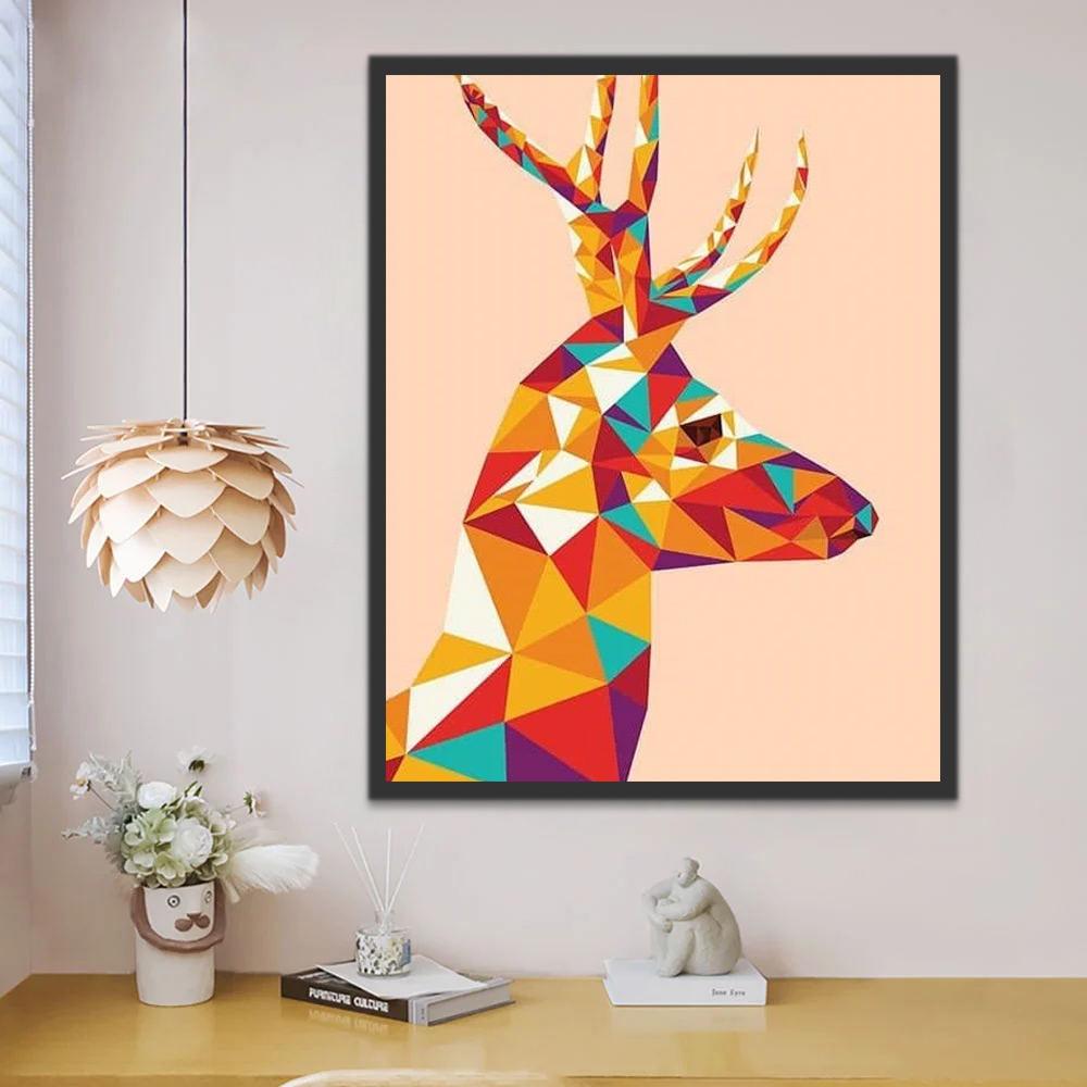 Geometrisch Hert Schilderen op Nummers
