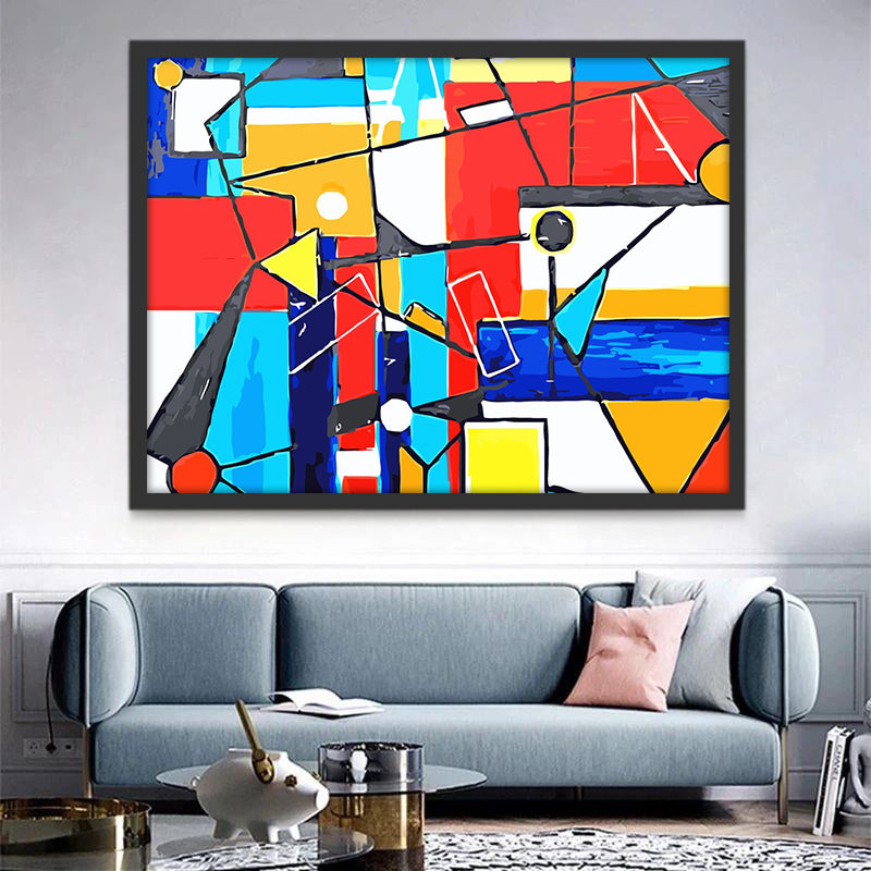 Geometrische Compositie Schilderen op Nummers