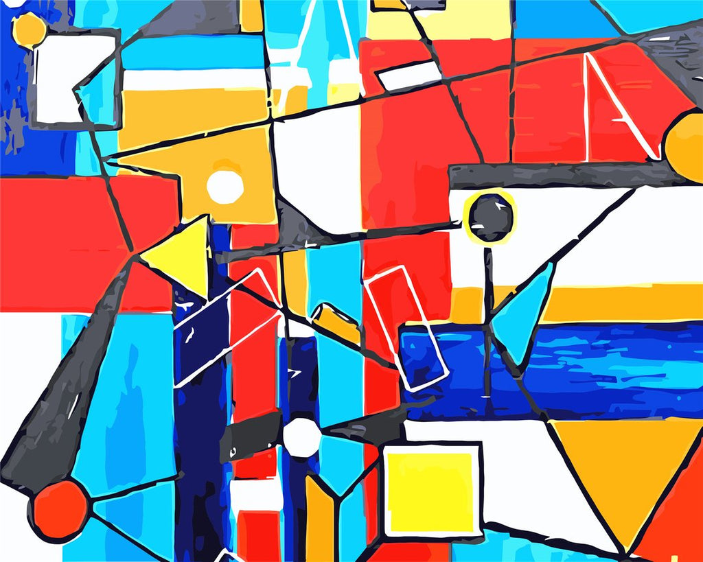 Geometrische Compositie Schilderen op Nummers