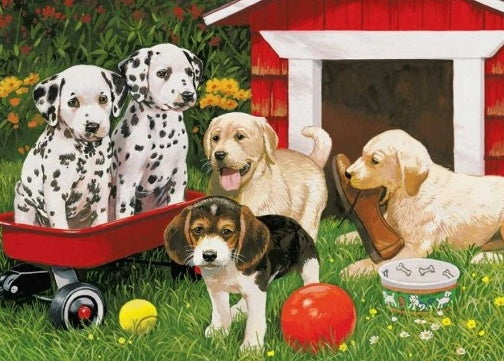 Gevlekte Honden, Golden Retrievers, Beagle Schilderen op Nummers