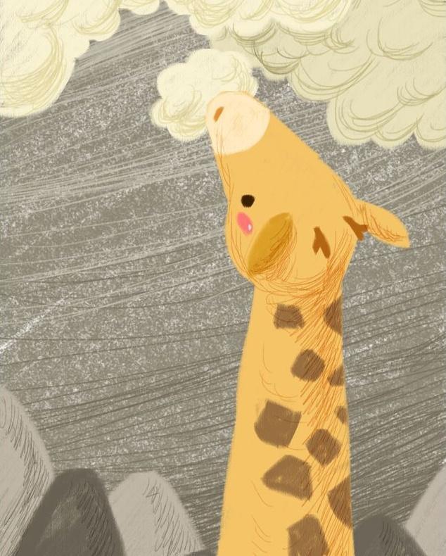 Giraffe en Wolken Schilderen op Nummers Kinderen