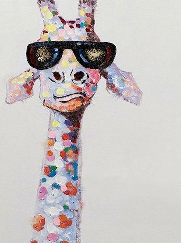 Giraffe met Zonnebril Schilderen op Nummers