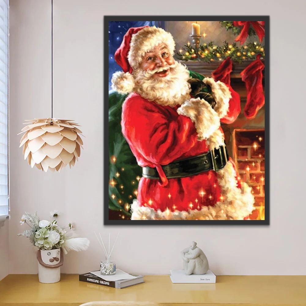 Glimlachende Kerstman Schilderen op Nummers