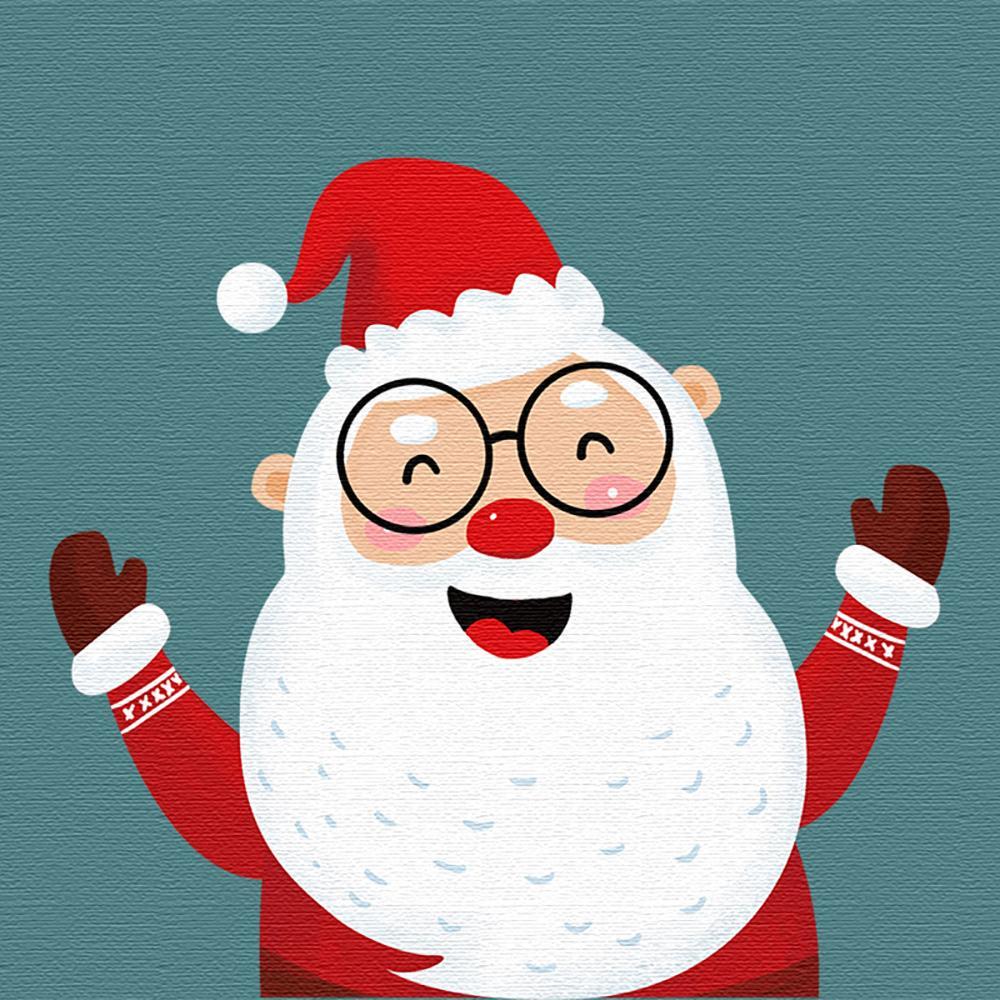 Glimlachende Kerstman Schilderen op Nummers