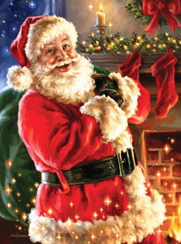 Glimlachende Kerstman Schilderen op Nummers