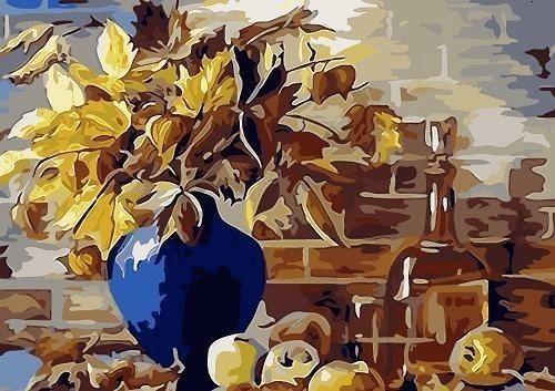 Gouden Appels en Bloemen in Potten Schilderen op Nummers