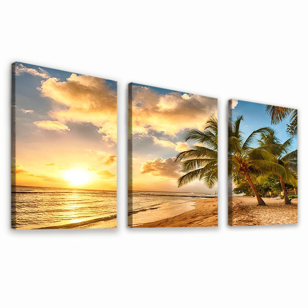 Gouden Strand 3 Platen Schilderen op Nummers