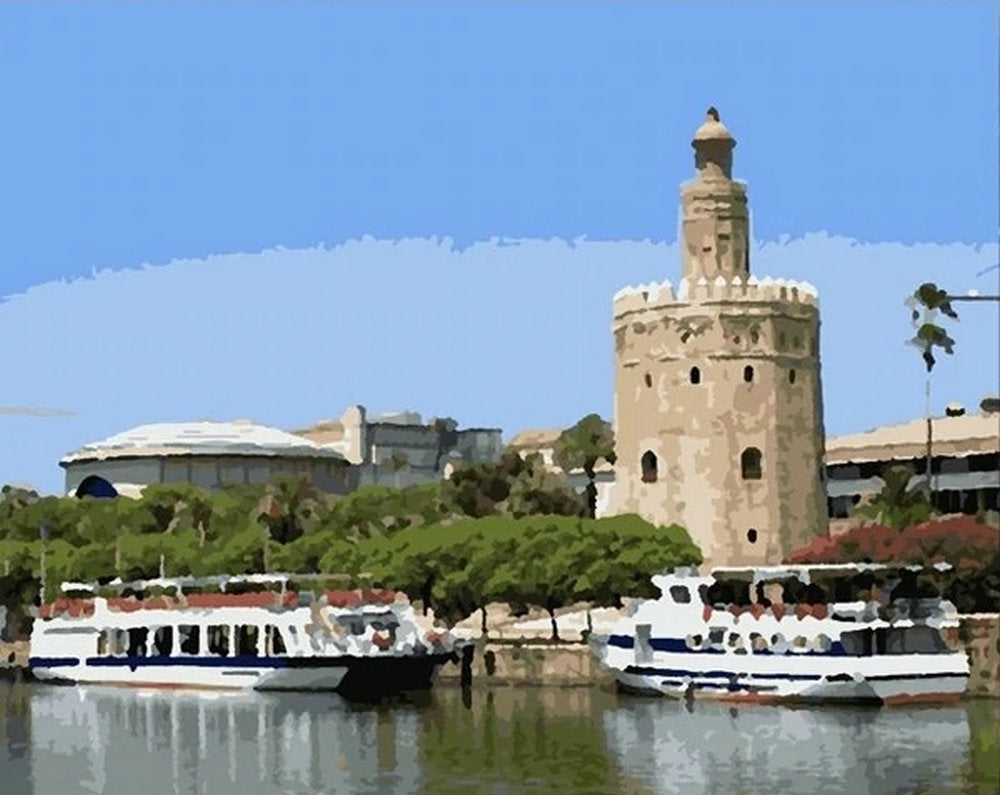 Gouden Toren van Sevilla Schilderen op Nummers