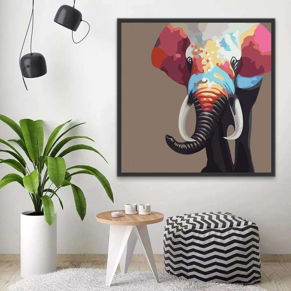 Grappige Olifant Schilderen op Nummers