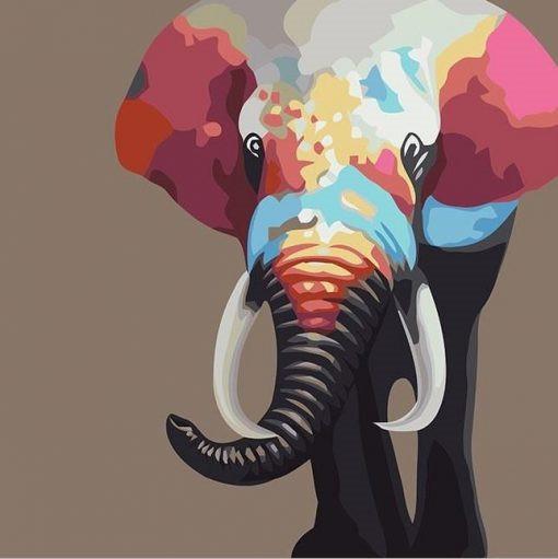 Grappige Olifant Schilderen op Nummers