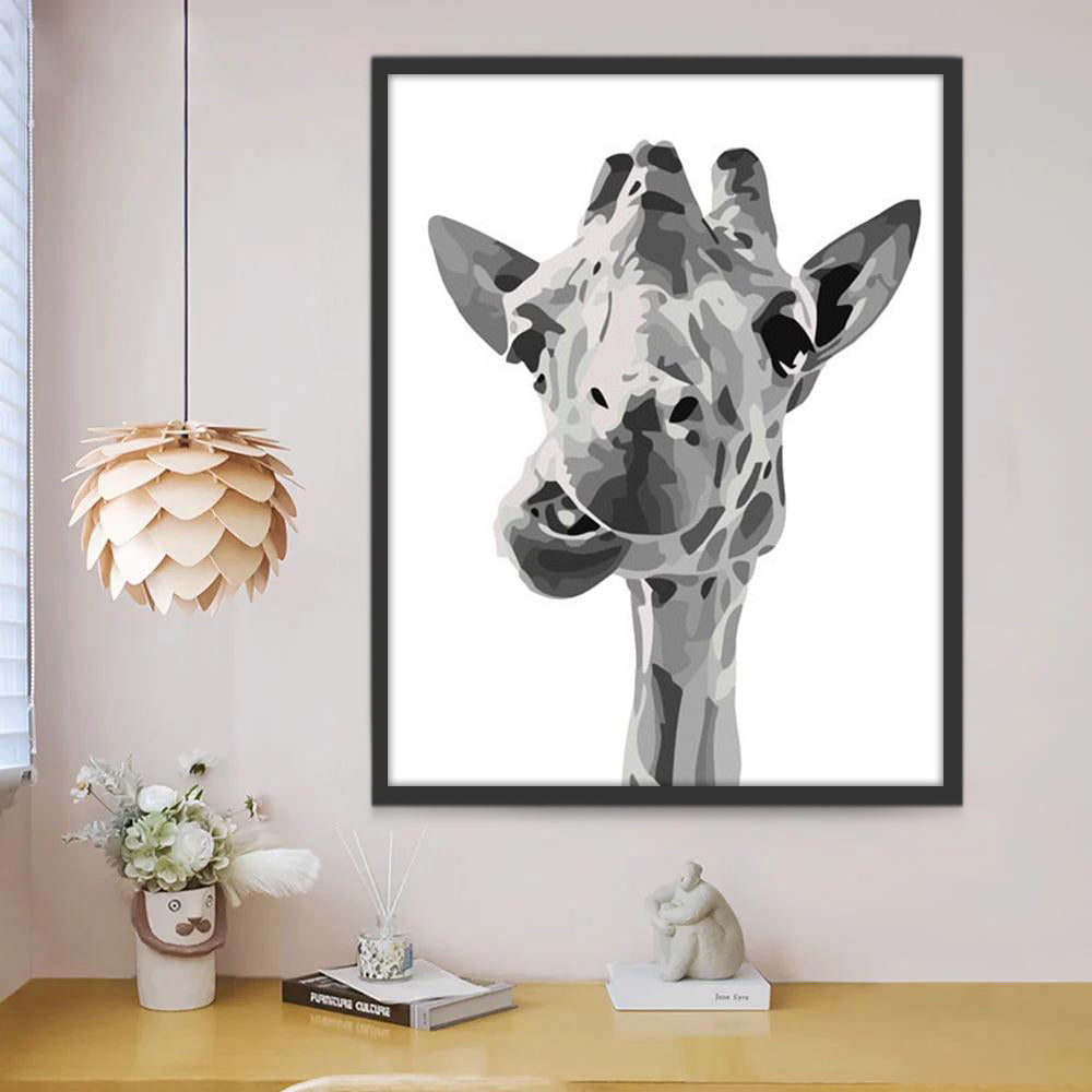 Grijze Giraffe Schilderen op Nummers